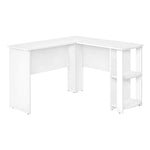 47" White Wood Corner Computer Desk-AMAZON FACTORY