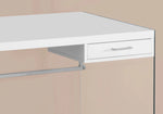 48" White and Clear Computer Desk-AMAZON FACTORY