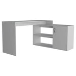 60" White L Shape Computer Desk-AMAZON FACTORY