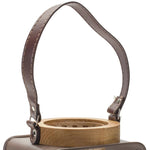 7" Natural and Brown Iron and Wood Lattice Tabletop Lantern Candle Holder - AMAZON FACTORY