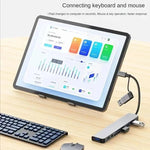 8 in 2 USB-C HUB USB Splitter USB Extender with 4 USB Port 1 USBC Port TF/SD Card Reader Audio Output Compatible with MacBook-AMAZON FACTORY