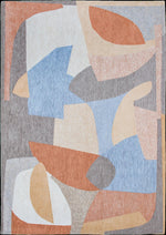 9' X 13' Blue and Gray Abstract Non Skid Area Rug - AMAZON FACTORY