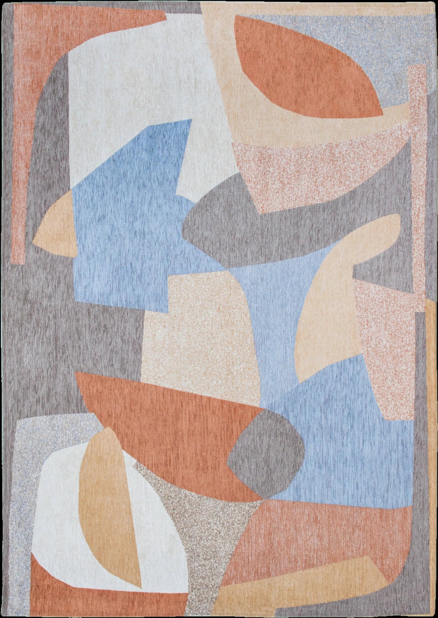 9' X 13' Blue and Gray Abstract Non Skid Area Rug - AMAZON FACTORY