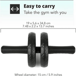 Ab Roller Wheel for Core Workout with - Gym Equipment for Abs Workout in Office or at Home Easy to Carry - AMAZON FACTORY