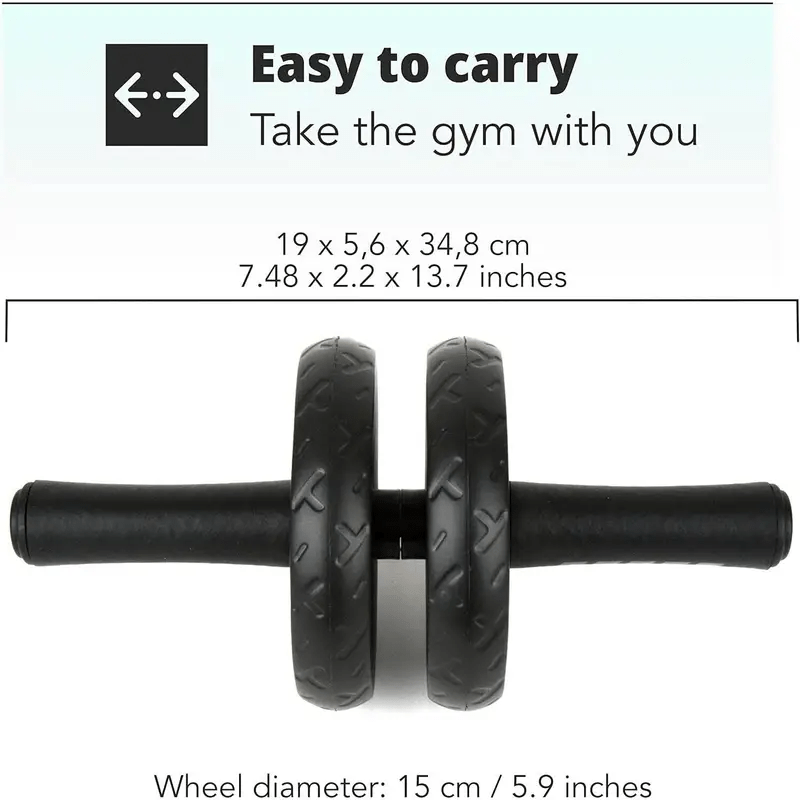 Ab Roller Wheel for Core Workout with - Gym Equipment for Abs Workout in Office or at Home Easy to Carry - AMAZON FACTORY