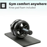 Ab Roller Wheel for Core Workout with - Gym Equipment for Abs Workout in Office or at Home Easy to Carry - AMAZON FACTORY