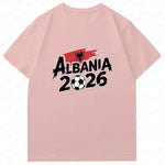 ALBANIA national team Soccer Graphic men's women's Tee cotton Unisex TShirt 2026 USA Mexico Football Lover Gift Soccer Cup shirt-AMAZON FACTORY