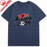 ALBANIA national team Soccer Graphic men's women's Tee cotton Unisex TShirt 2026 USA Mexico Football Lover Gift Soccer Cup shirt-AMAZON FACTORY