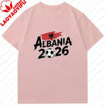 ALBANIA national team Soccer Graphic men's women's Tee cotton Unisex TShirt 2026 USA Mexico Football Lover Gift Soccer Cup shirt-AMAZON FACTORY