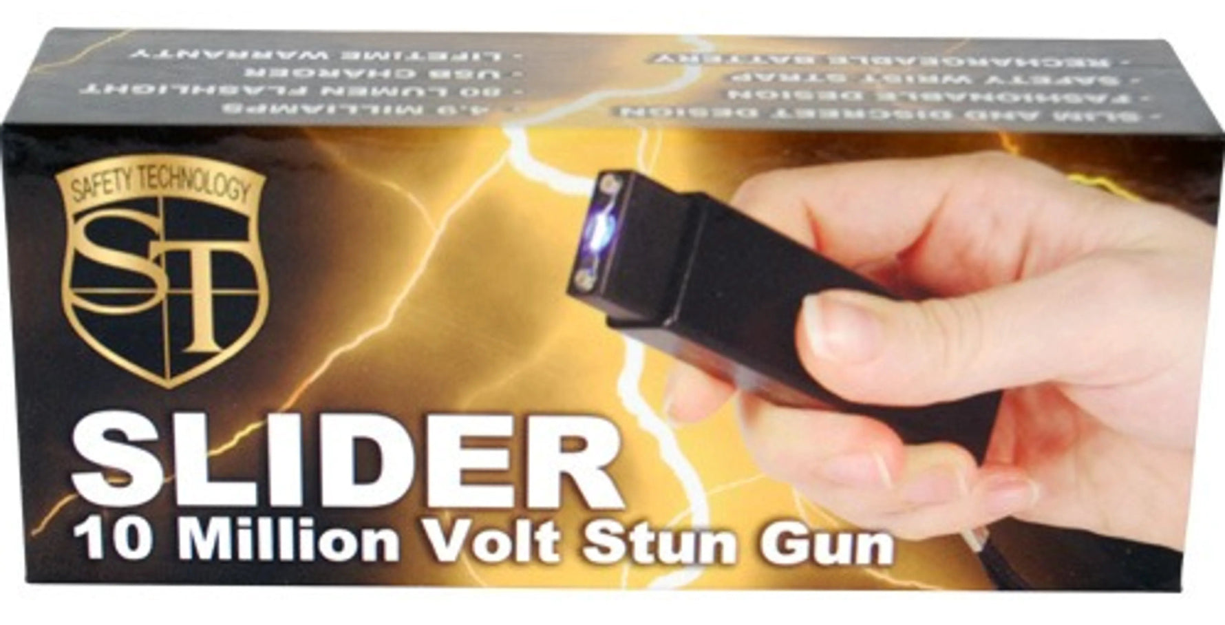 Amazon Factory Premium - Quality Security & Protection Sabre |Slider 40 Million Volt Stun Gun Flashlight 4.9 Milliamps - AMAZON FACTORY
