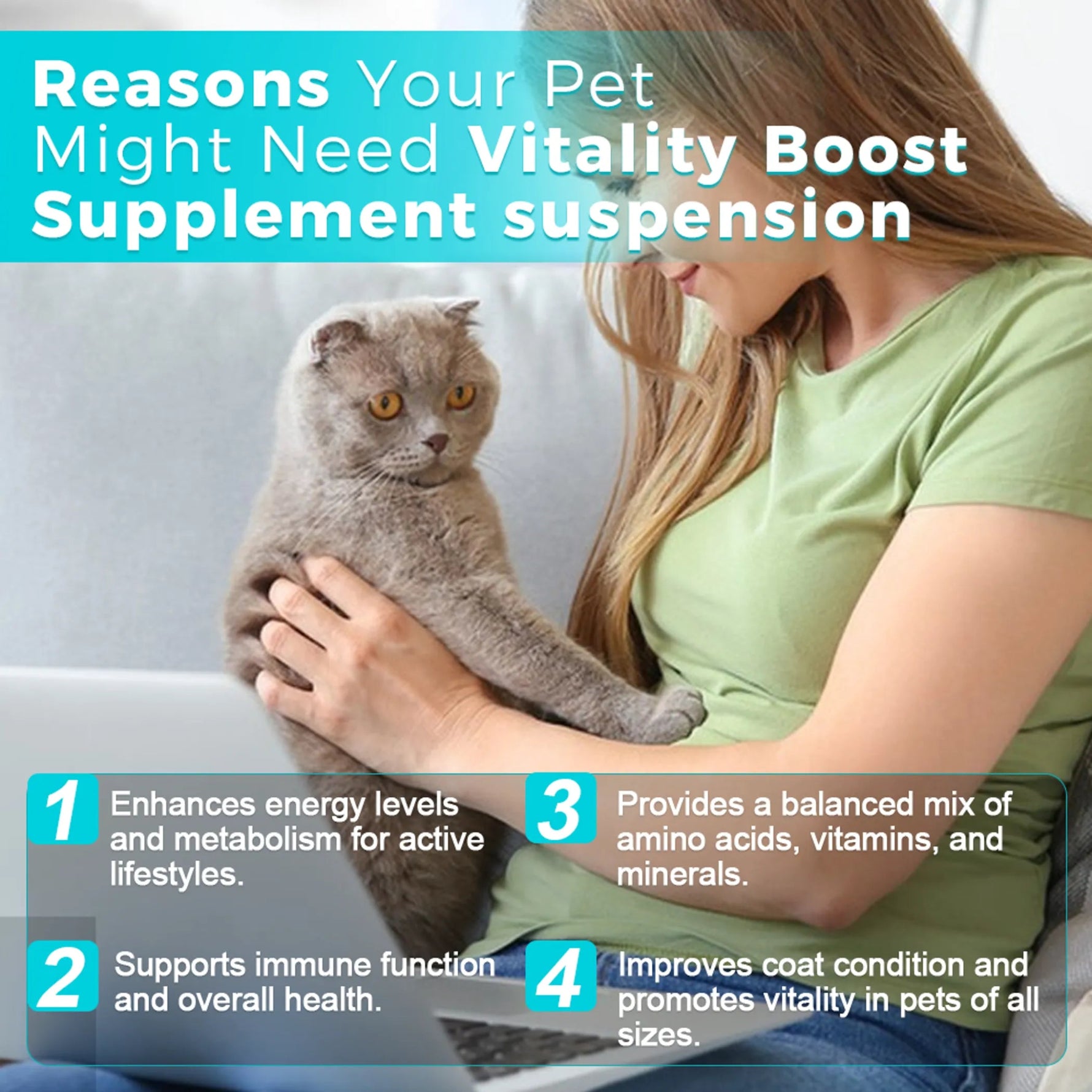 Amazon Factory - Vitality Boost Liquid Supplement for Pets | Energy & Health Support - AMAZON FACTORY