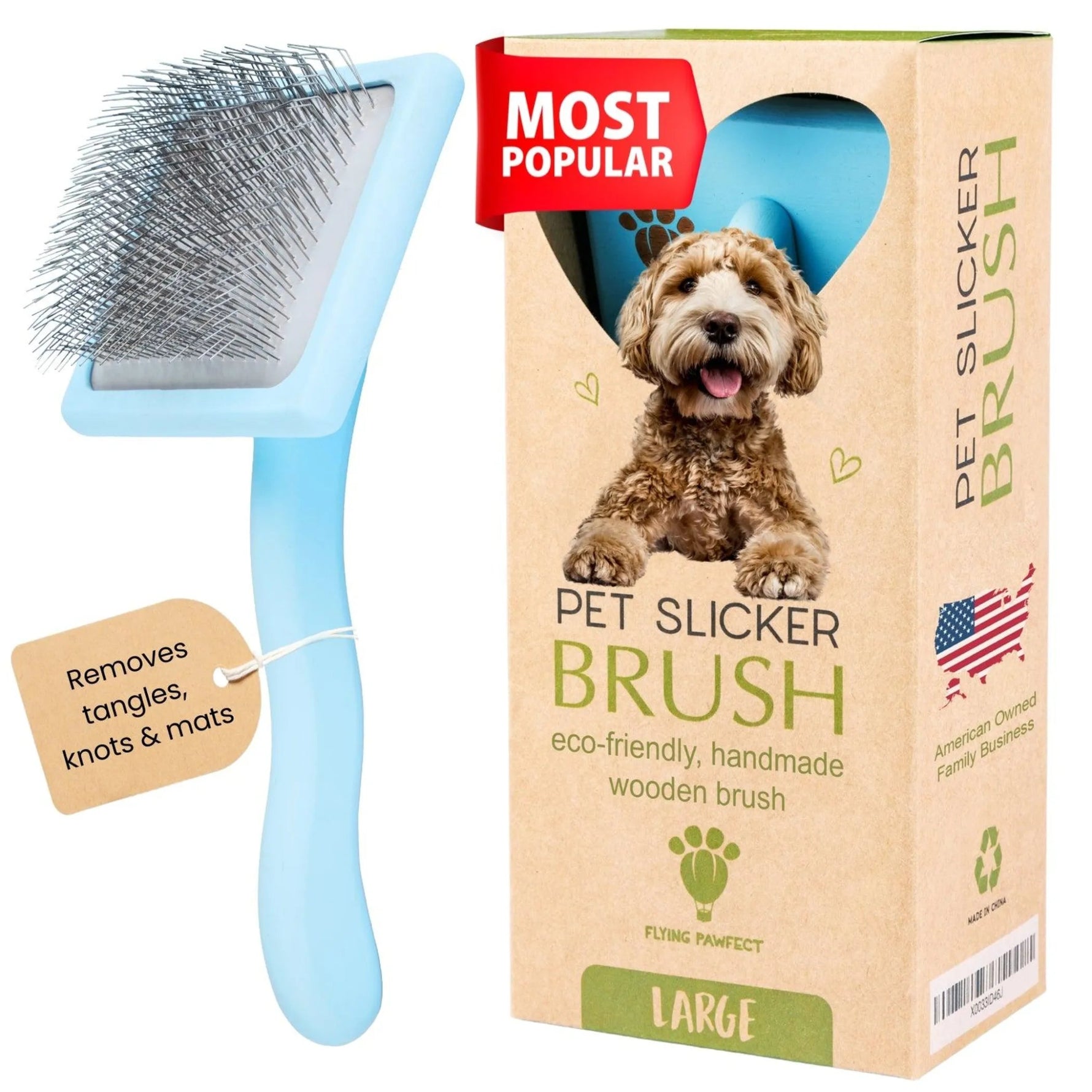 Amazon Factory's, Flat Slicker Brush - Baby - AMAZON FACTORY