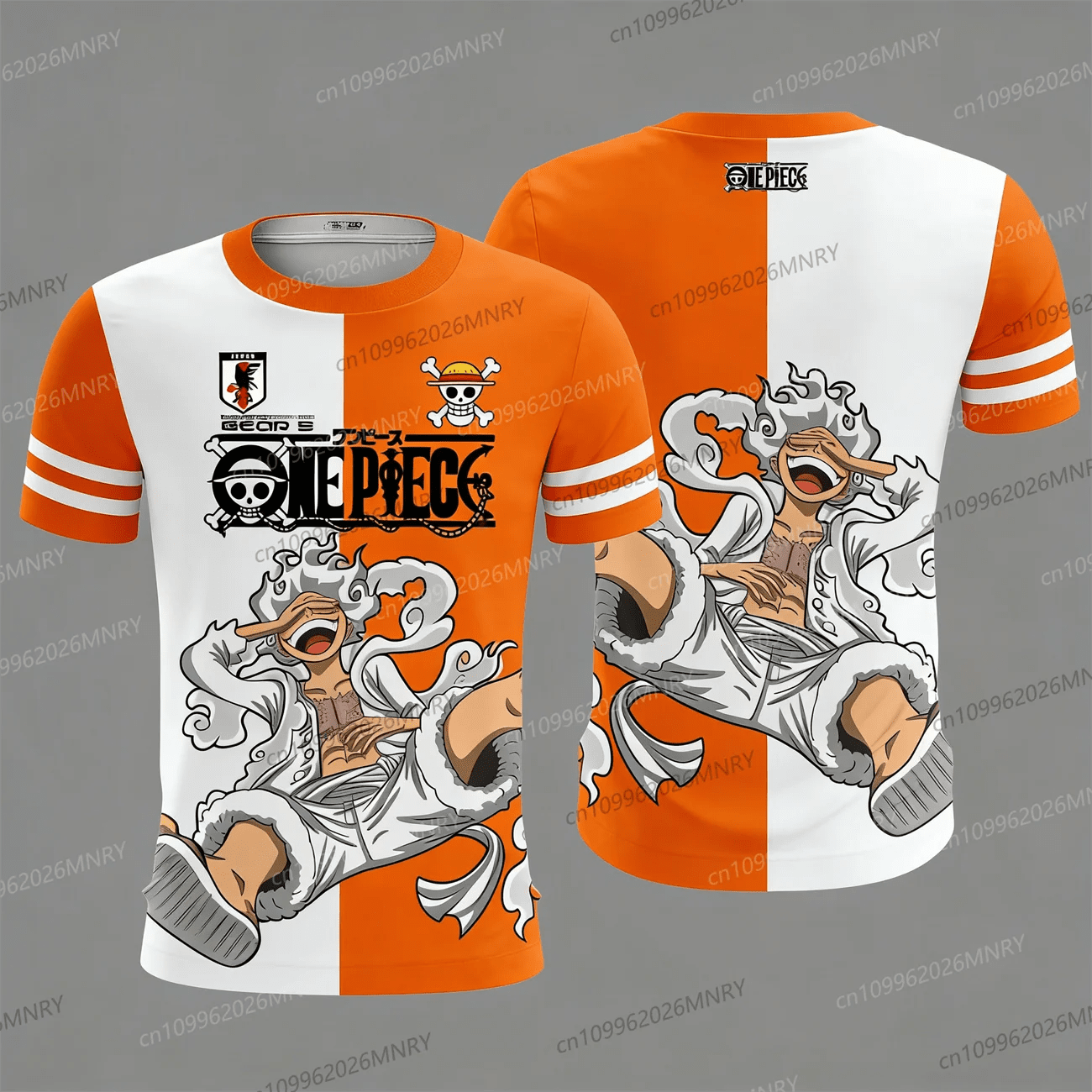 Anime One Piece Luffy Gear5 kids' tops and t-shirt Man Football Jersey Summer T-shirt men Sport Women pulovers Girl clothes-AMAZON FACTORY
