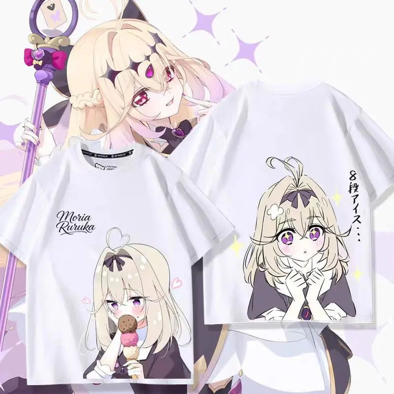 Anime Star Detective Precure! Cosplay Printed Short Sleeves T-Shirt Casual Tee Fashion Shirts in Summer Birthday Gifts - AMAZON FACTORY
