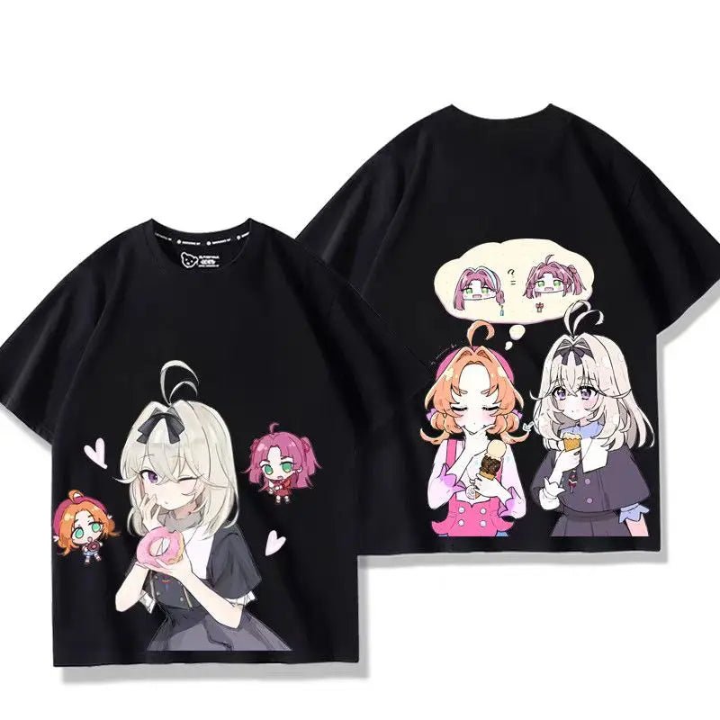 Anime Star Detective Precure! Cosplay Printed Short Sleeves T-Shirt Casual Tee Fashion Shirts in Summer Birthday Gifts - AMAZON FACTORY