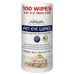 Arava Pet Eye Wipes for Dogs Cats Puppies & Kittens 100 Count Natural and Aromatherapy Medicated Removes Dirt Crust and Discharge Prevents Tear Stain-AMAZON FACTORY