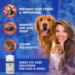 Arava Pet Eye Wipes for Dogs Cats Puppies & Kittens 100 Count Natural and Aromatherapy Medicated Removes Dirt Crust and Discharge Prevents Tear Stain-AMAZON FACTORY