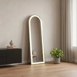 Arch Lighted Freestanding and Wall Mount Frameless Full Length Mirror - AMAZON FACTORY