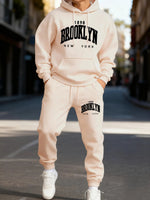 Autumn and winter men's set_ Fashionable fitness jogging pullover, hooded sweatshirt, sweatshirt and casual pants two-piece set-AMAZON FACTORY