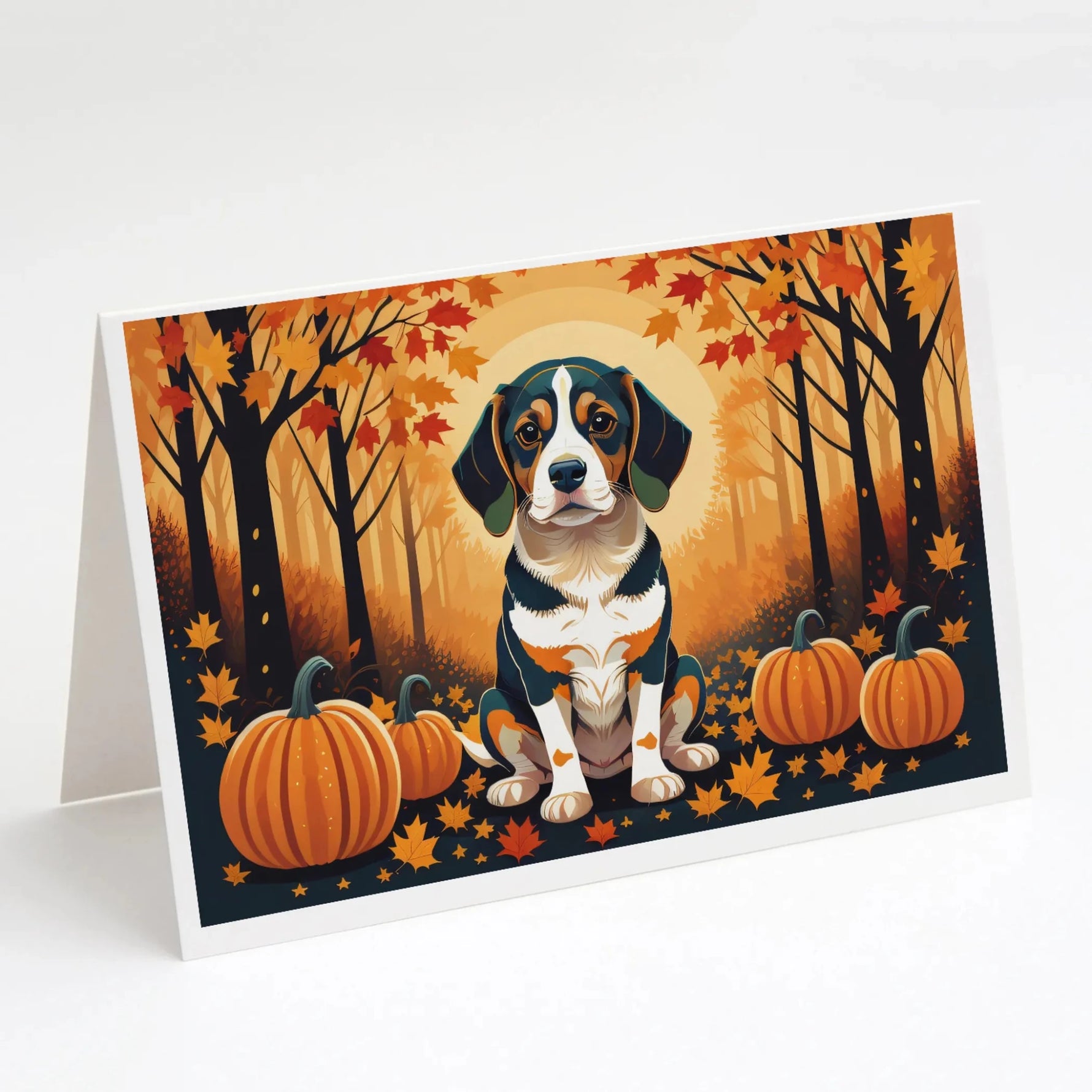 Autumn Leaves Greeting Cards - Size: 5X7 | Pack Of: 8 | Collection name: Autumn leaves-AMAZON FACTORY