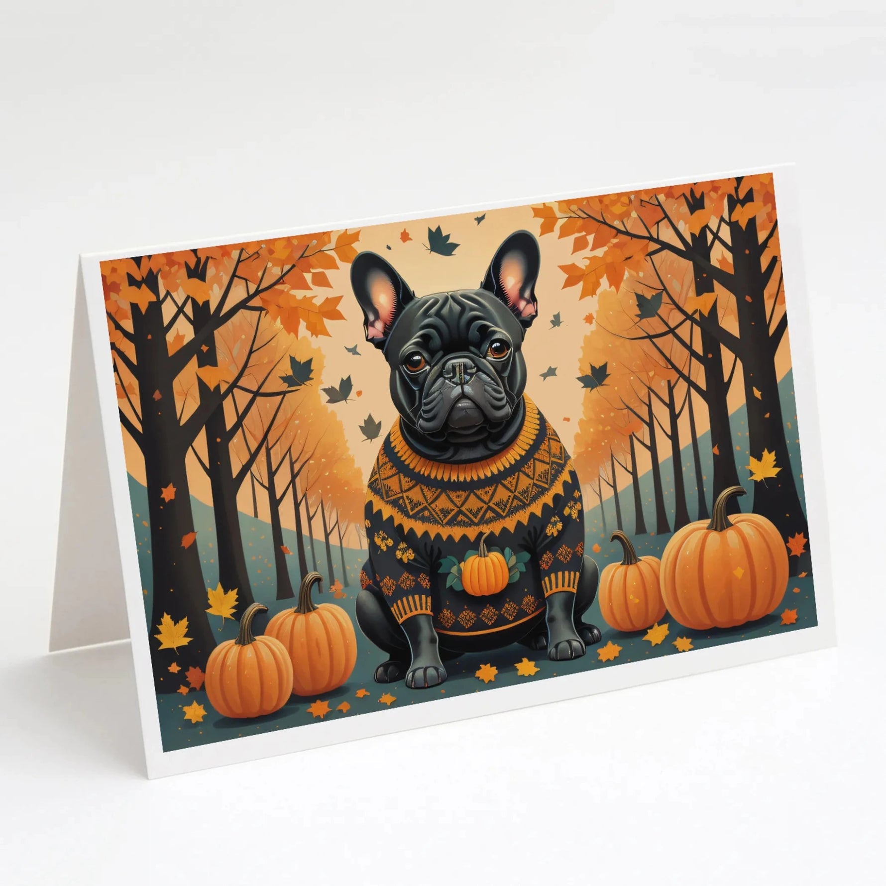 Autumn Leaves Greeting Cards - Size: 5X7 | Pack Of: 8 | Collection name: Autumn leaves-AMAZON FACTORY