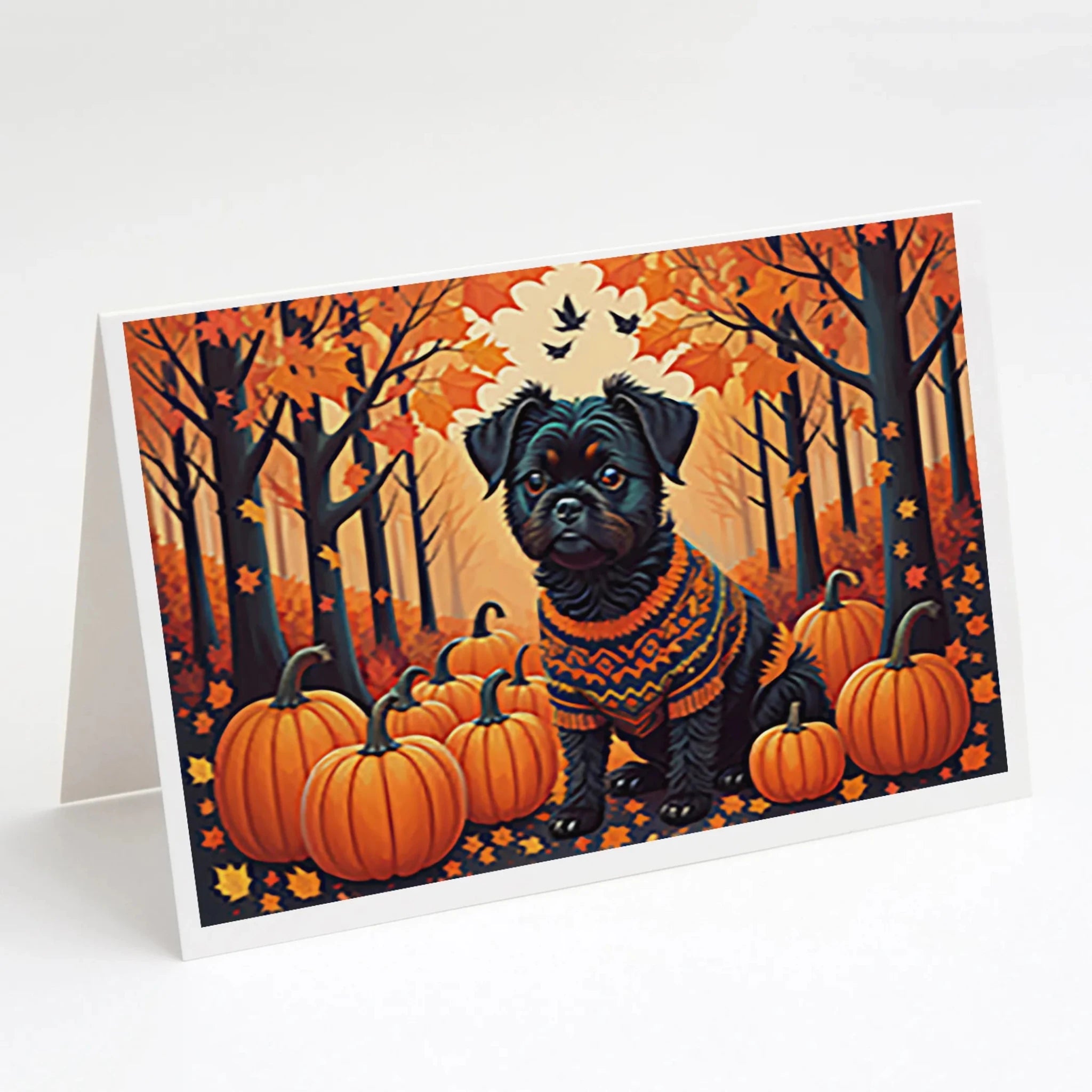 Autumn Leaves Greeting Cards - Size: 5X7 | Pack Of: 8 | Collection name: Autumn leaves - AMAZON FACTORY