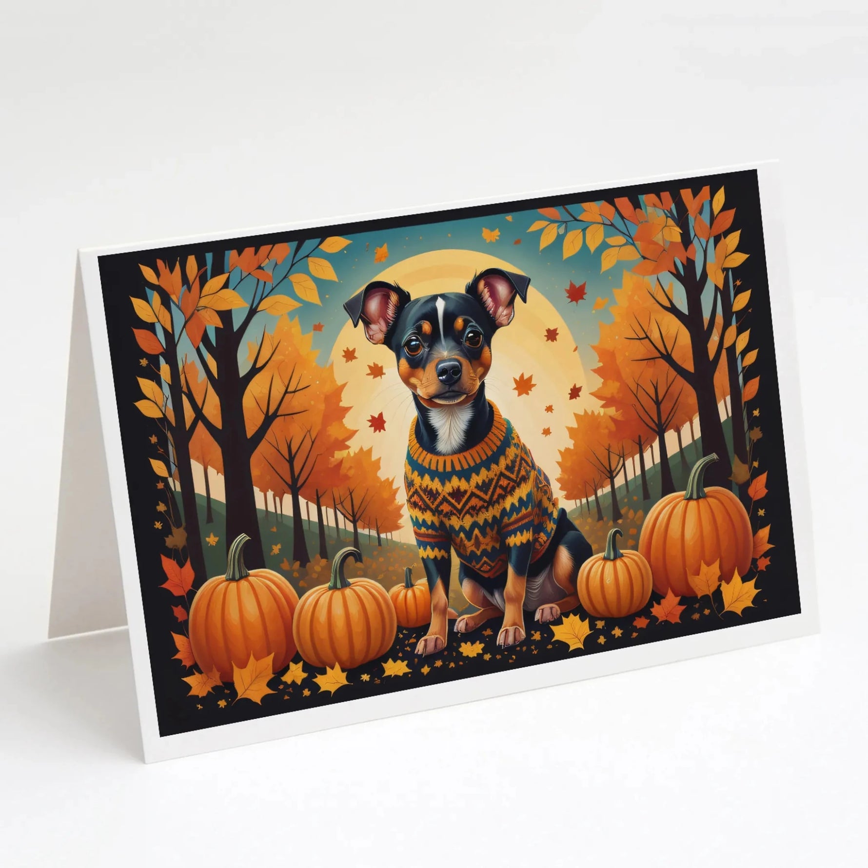 Autumn Leaves Greeting Cards - Size: 5X7 | Pack Of: 8 | Collection name: Autumn leaves-AMAZON FACTORY