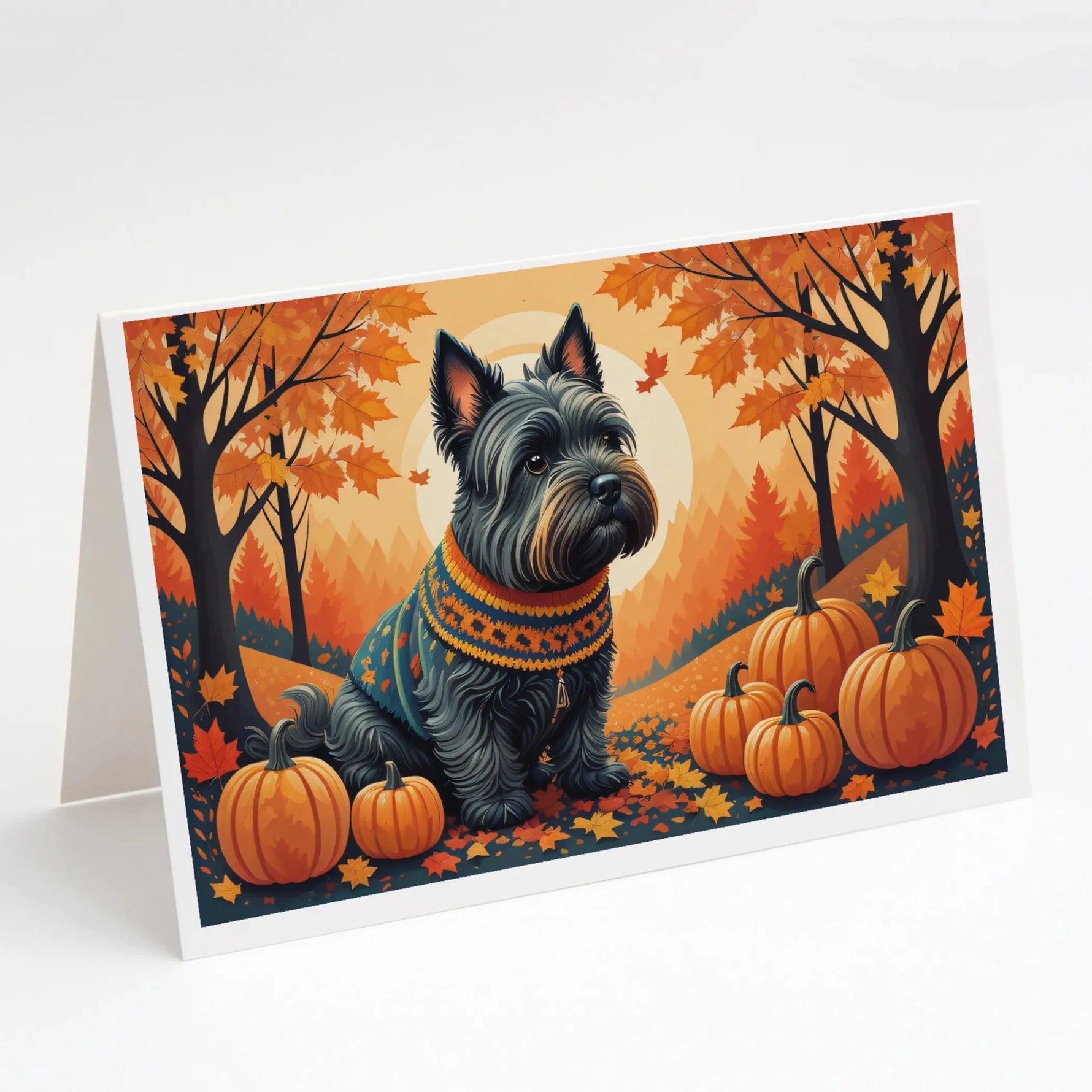 Autumn Leaves Greeting Cards - Size: 5X7 | Pack Of: 8 | Collection name: Autumn leaves-AMAZON FACTORY