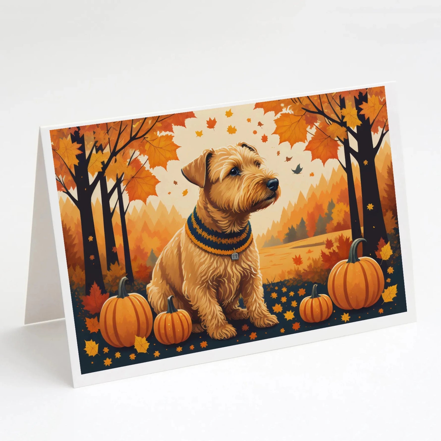 Autumn Leaves Greeting Cards - Size: 5X7 | Pack Of: 8 | Collection name: Autumn leaves-AMAZON FACTORY