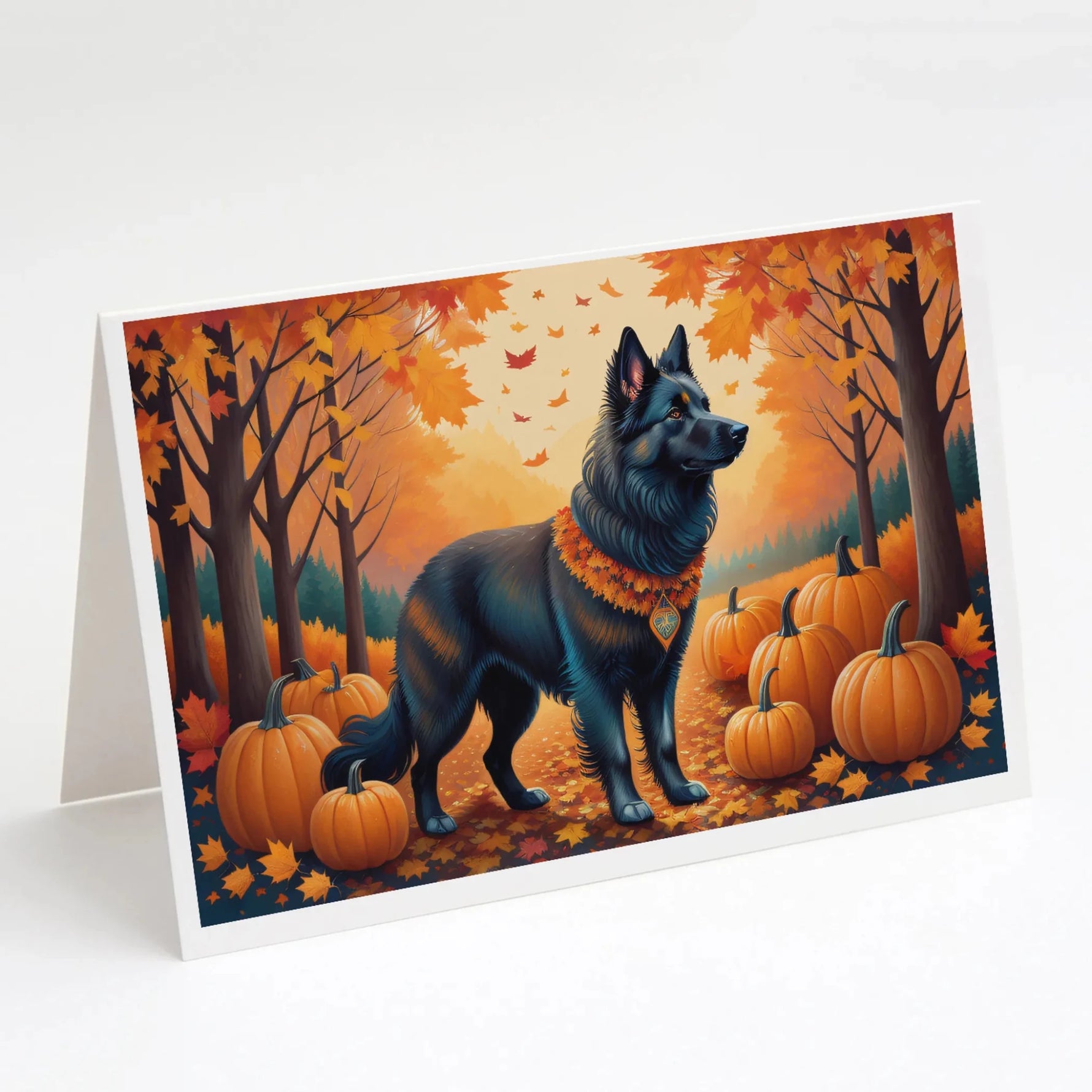 Autumn Leaves Greeting Cards - Size: 5X7 | Pack Of: 8 | Collection name: Autumn leaves-AMAZON FACTORY