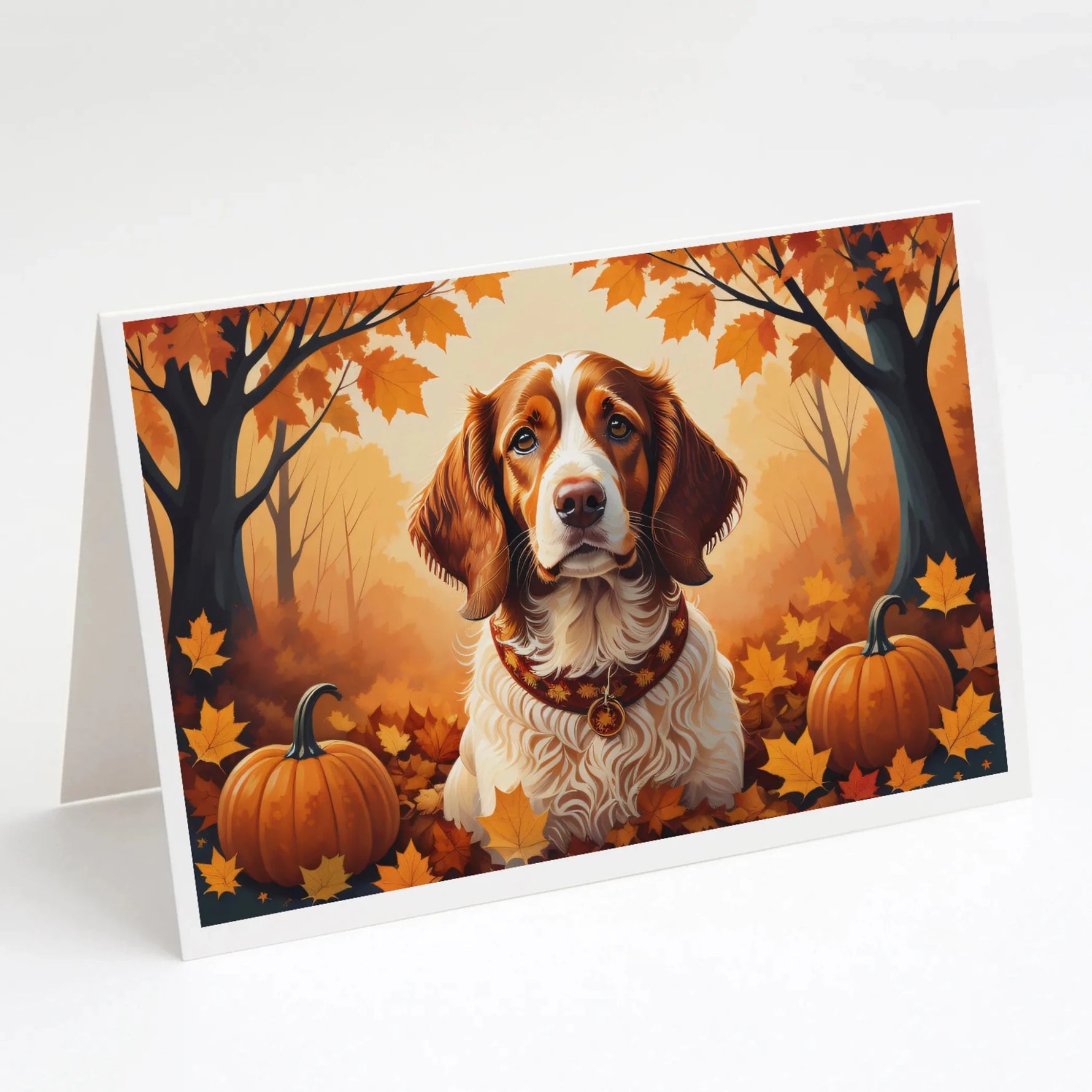Autumn Leaves Greeting Cards - Size: 5X7 | Pack Of: 8 | Collection name: Autumn leaves-AMAZON FACTORY