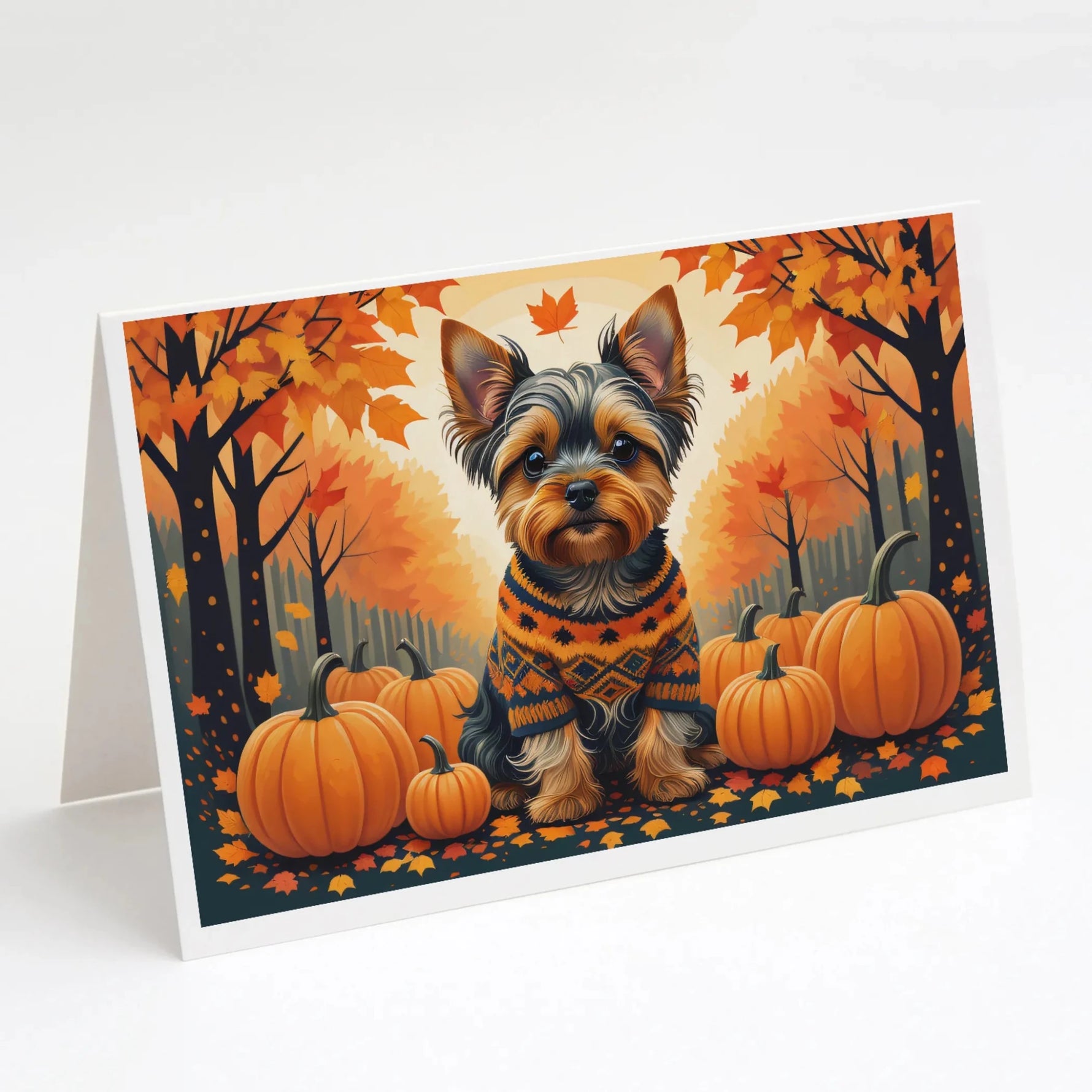 Autumn Leaves Greeting Cards - Size: 5X7 | Pack Of: 8 | Collection name: Autumn leaves-AMAZON FACTORY