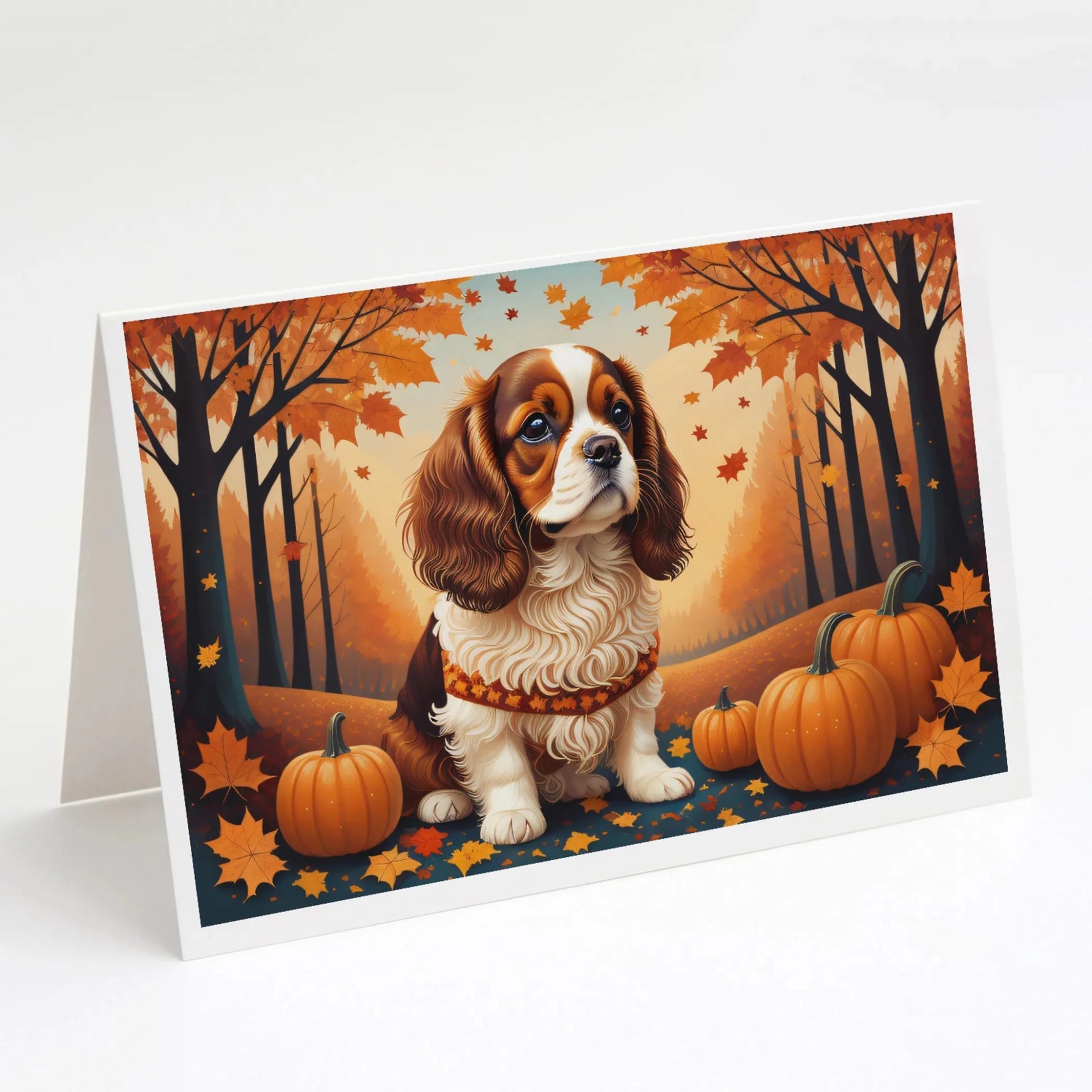 Autumn Leaves Greeting Cards - Size: 5X7 | Pack Of: 8 | Collection name: Autumn leaves-AMAZON FACTORY