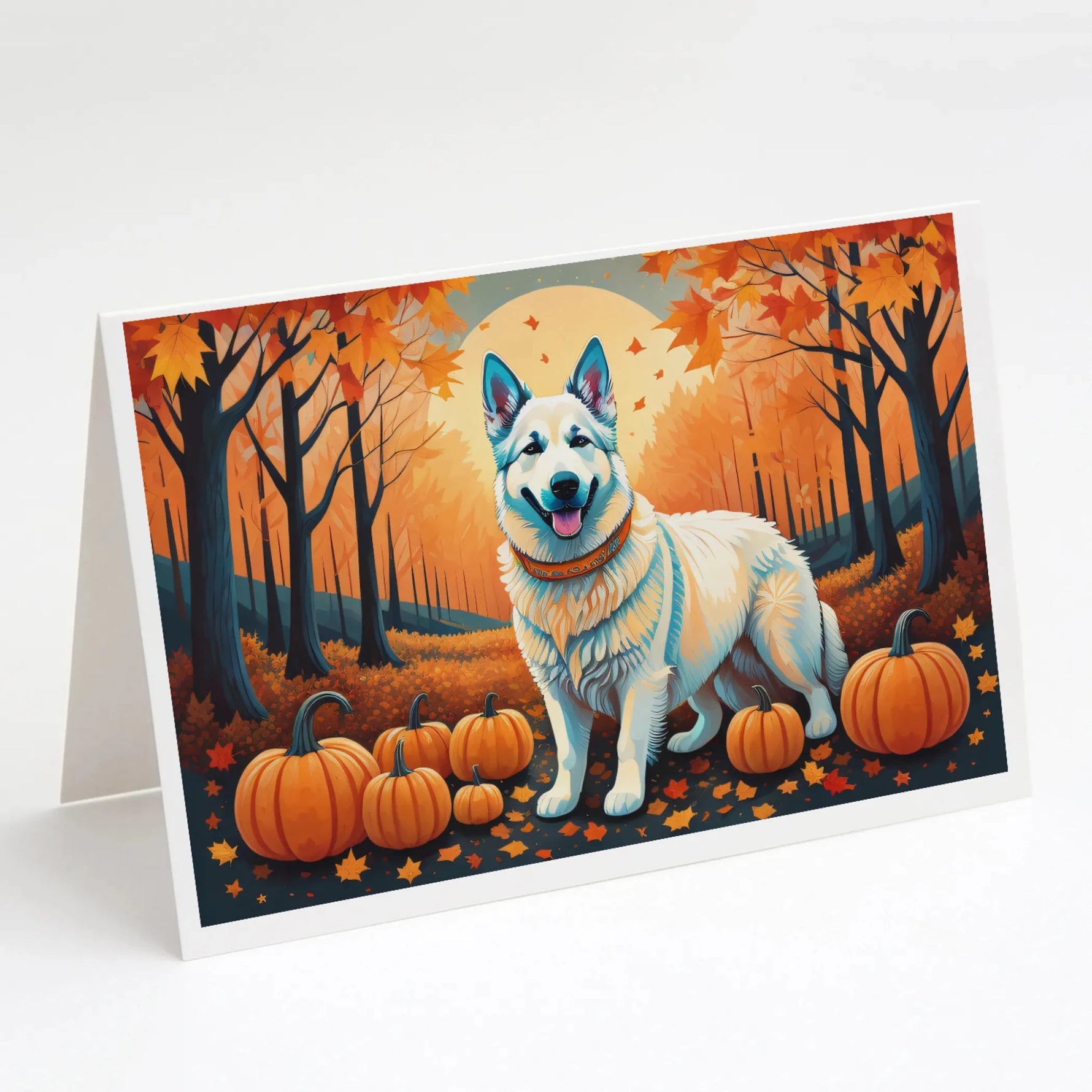 Autumn Leaves Greeting Cards - Size: 5X7 | Pack Of: 8 | Collection name: Autumn leaves-AMAZON FACTORY