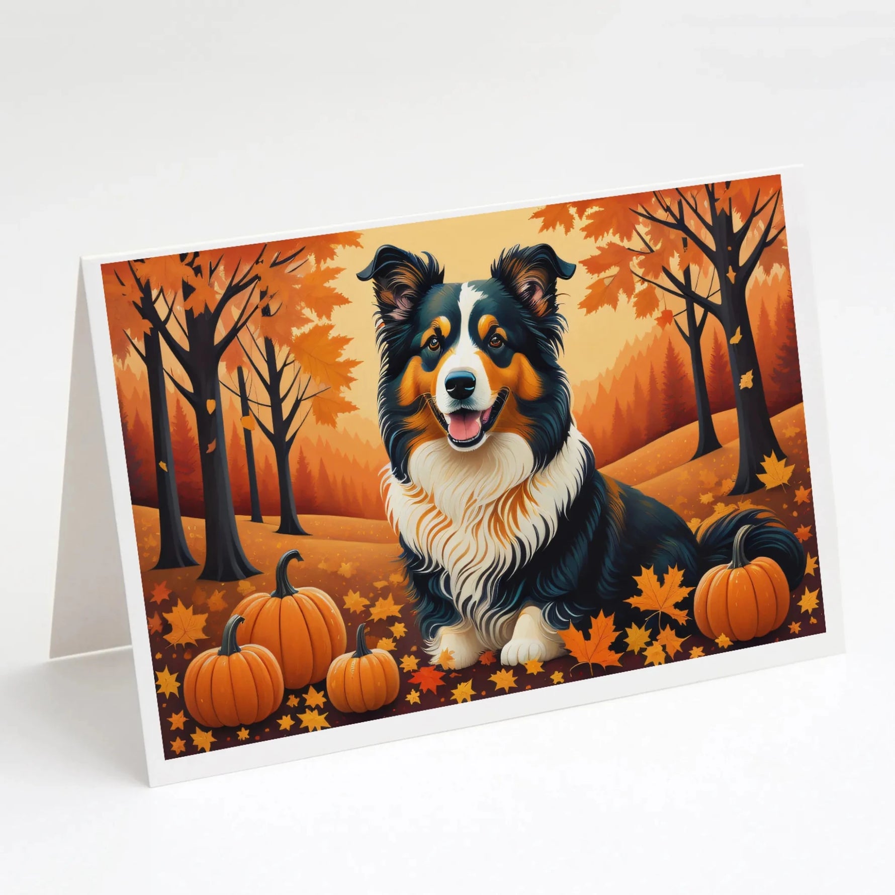 Autumn Leaves Greeting Cards - Size: 5X7 | Pack Of: 8 | Collection name: Autumn leaves-AMAZON FACTORY