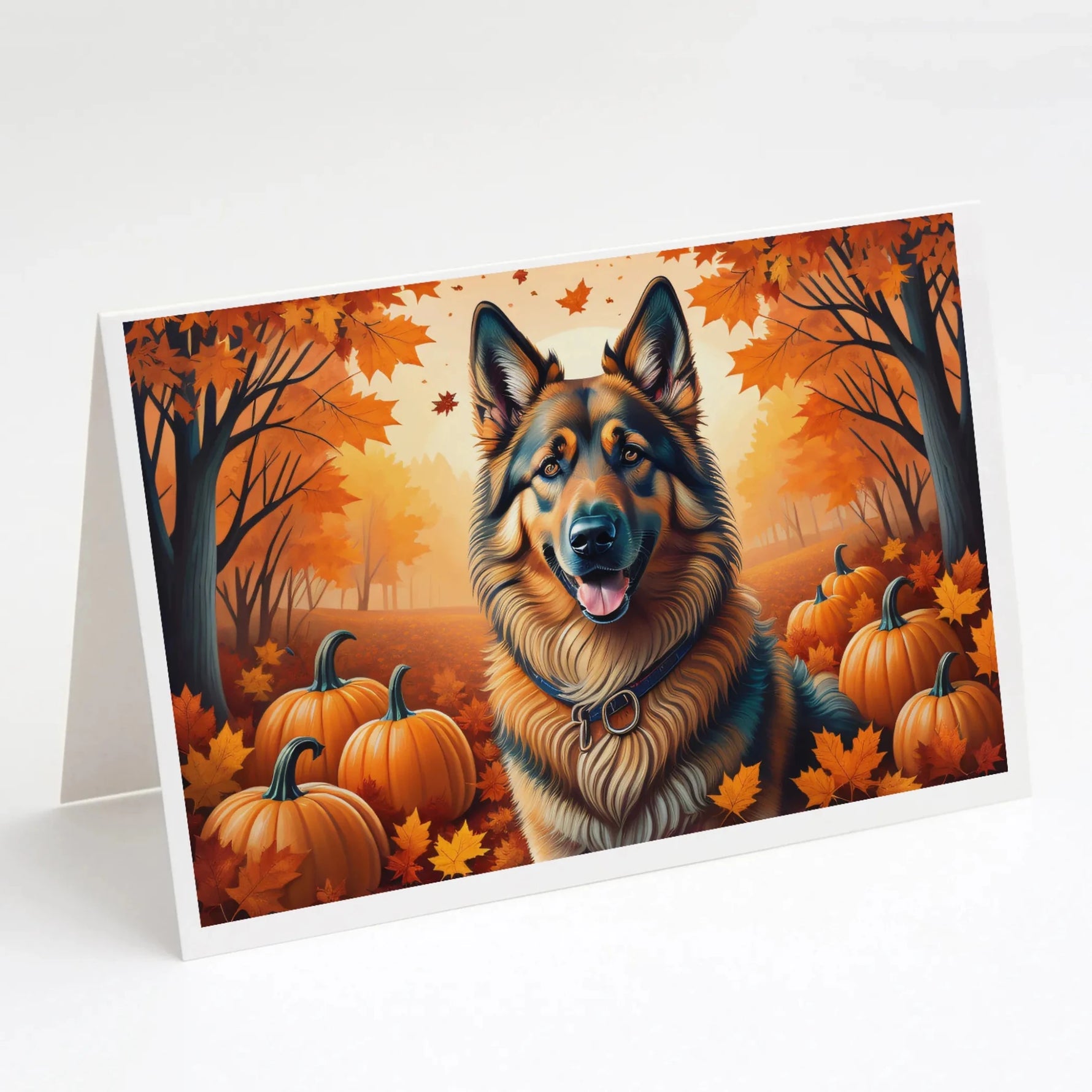 Autumn Leaves Greeting Cards - Size: 5X7 | Pack Of: 8 | Collection name: Autumn leaves-AMAZON FACTORY