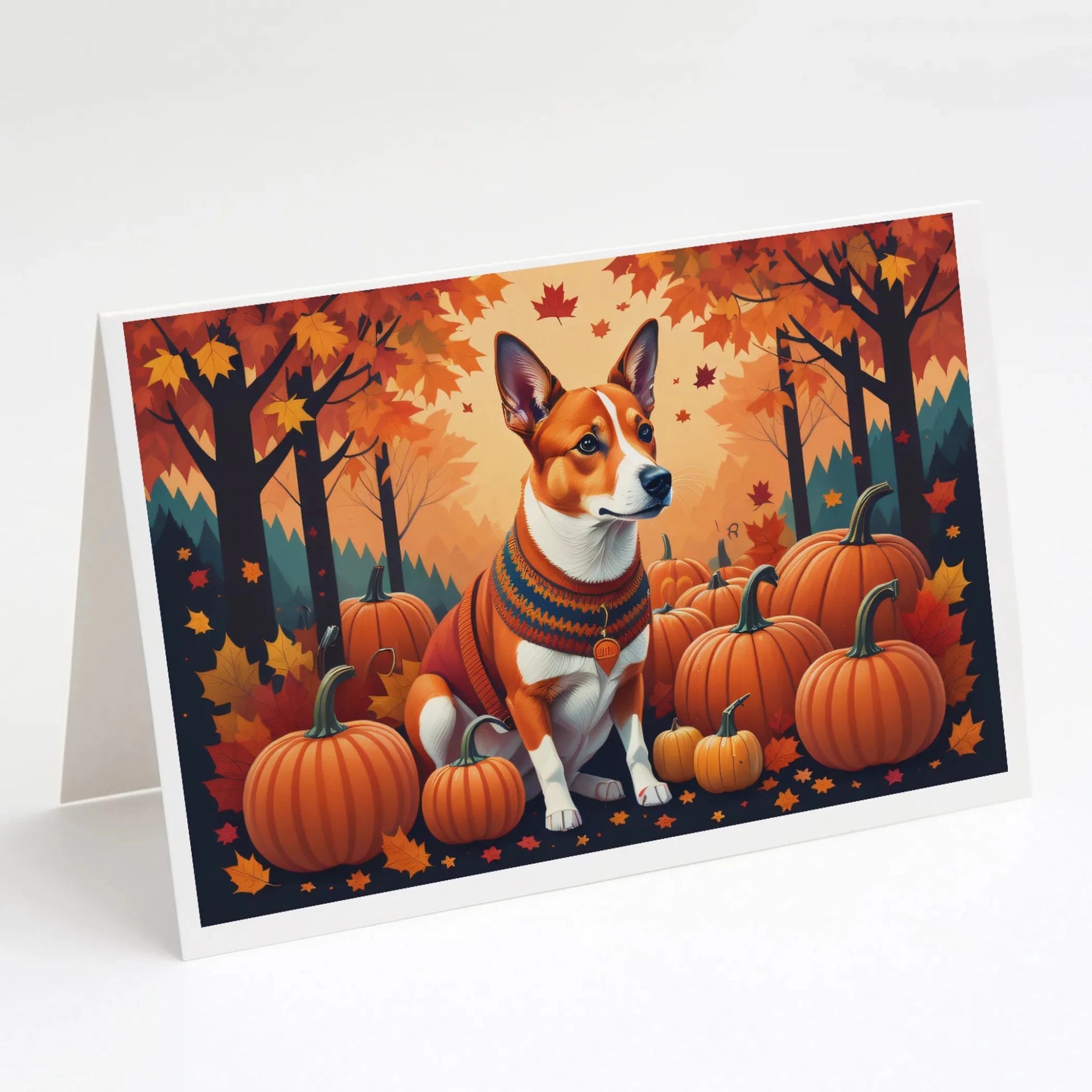 Autumn Leaves Greeting Cards - Size: 5X7 | Pack Of: 8 | Collection name: Autumn leaves-AMAZON FACTORY