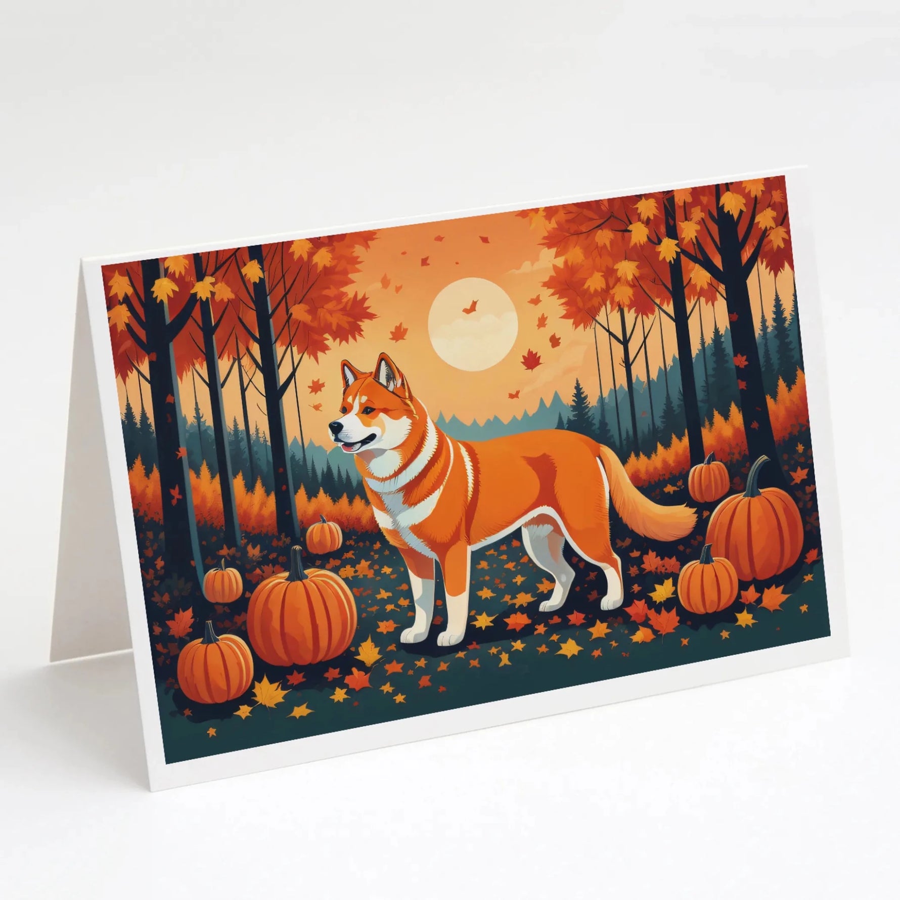 Autumn Leaves Greeting Cards - Size: 5X7 | Pack Of: 8 | Collection name: Autumn leaves-AMAZON FACTORY
