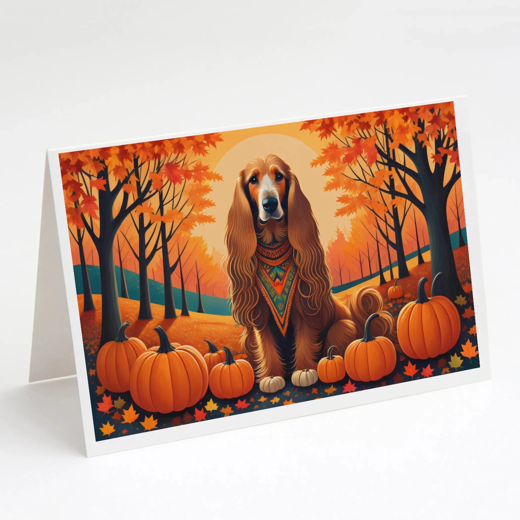 Autumn Leaves Greeting Cards - Size: 5X7 | Pack Of: 8 | Collection name: Autumn leaves-AMAZON FACTORY