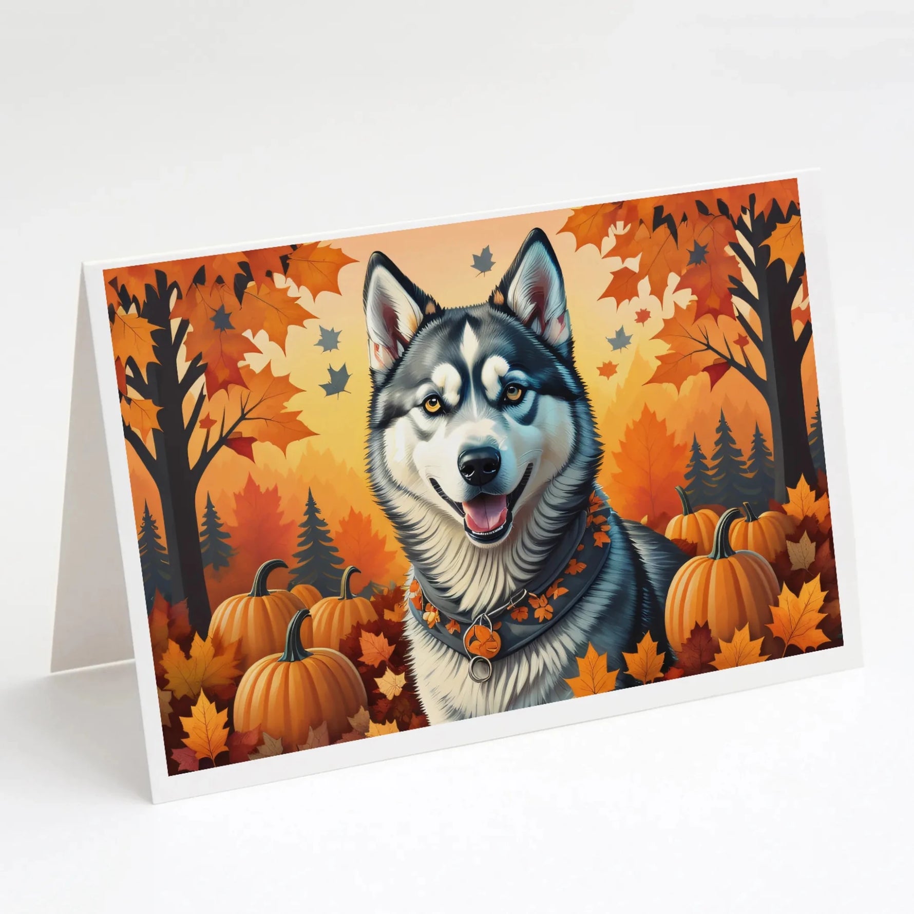 Autumn Leaves Greeting Cards - Size: 5X7 | Pack Of: 8 | Collection name: Autumn leaves-AMAZON FACTORY