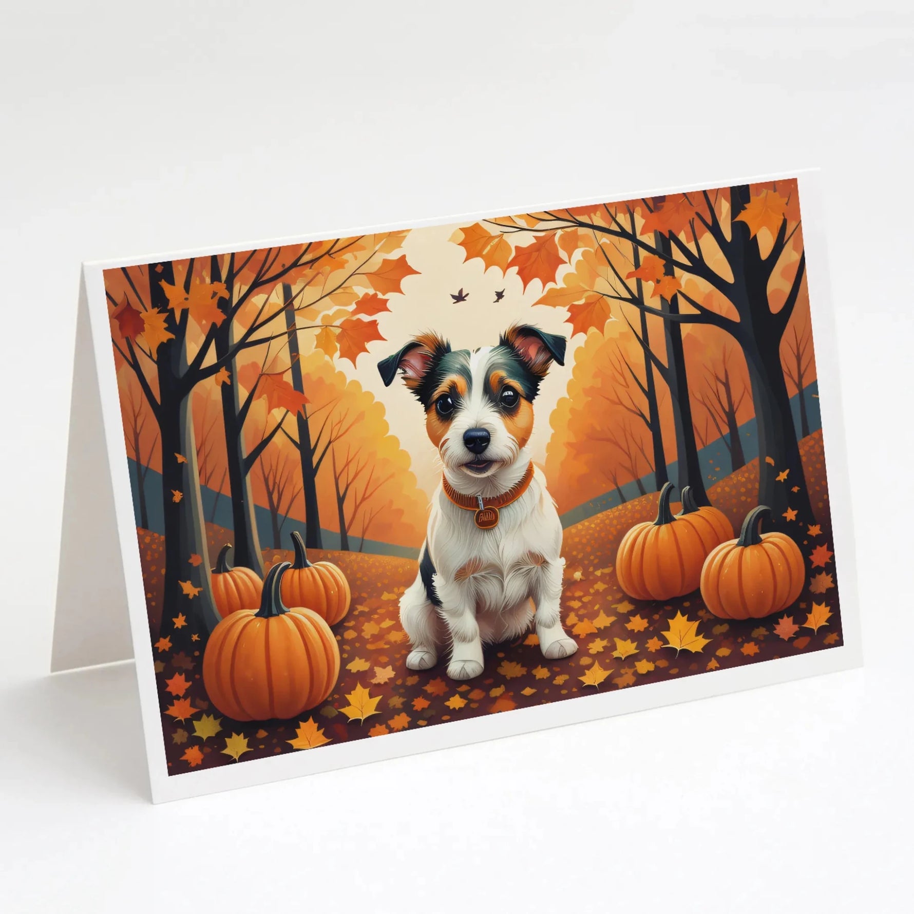 Autumn Leaves Greeting Cards - Size: 5X7 | Pack Of: 8 | Collection name: Autumn leaves-AMAZON FACTORY