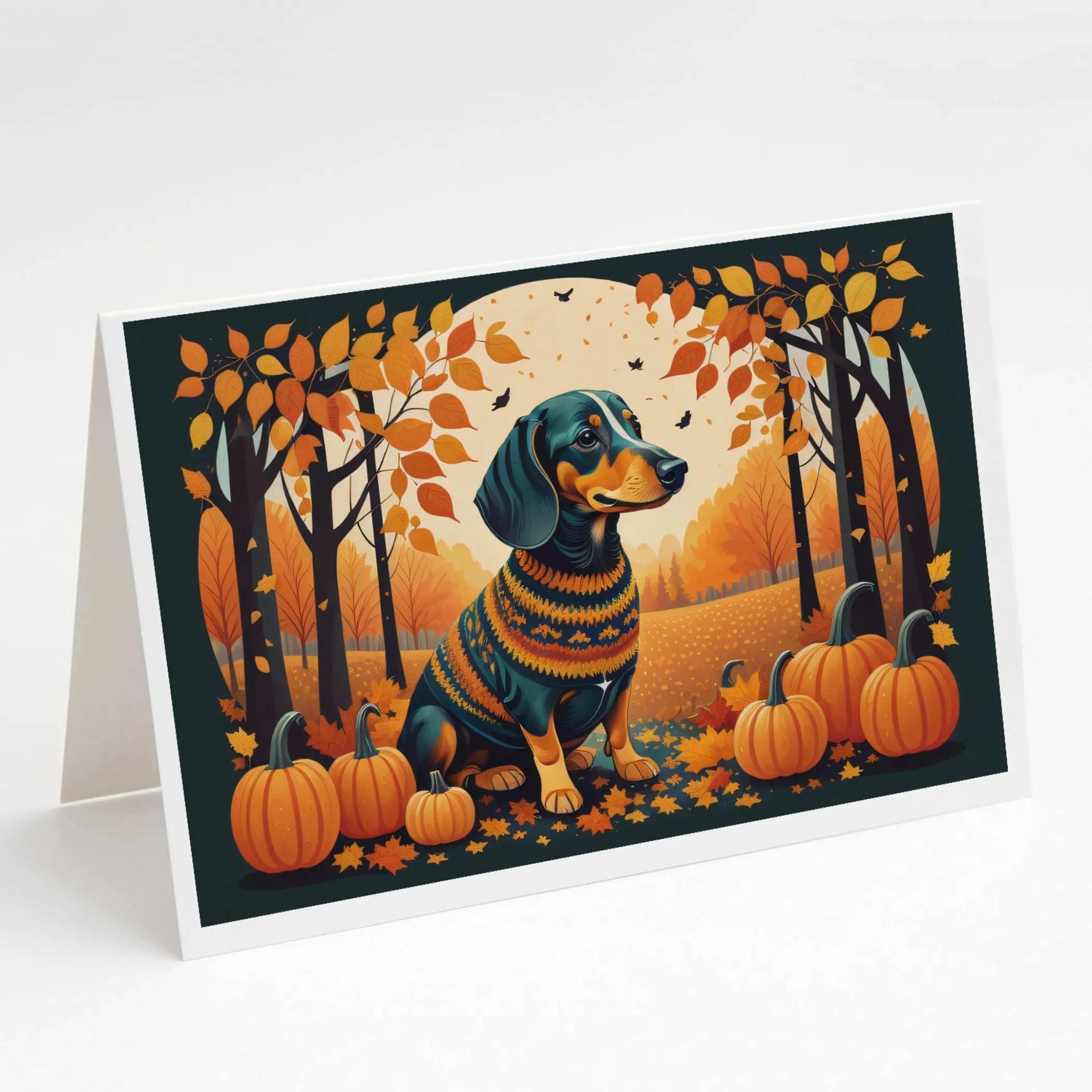 Autumn Leaves Greeting Cards - Size: 5X7 | Pack Of: 8 | Collection name: Autumn leaves-AMAZON FACTORY