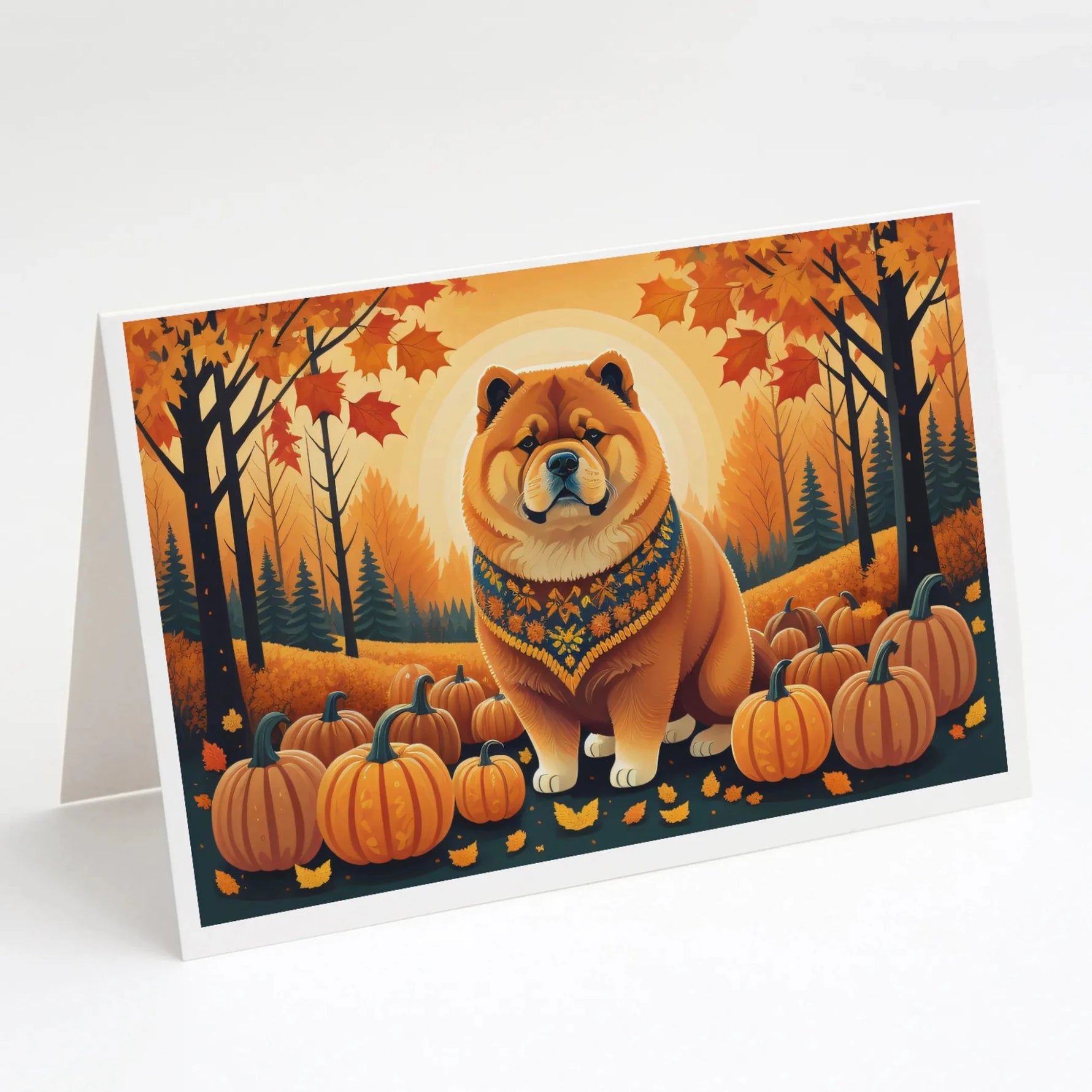 Autumn Leaves Greeting Cards - Size: 5X7 | Pack Of: 8 | Collection name: Autumn leaves-AMAZON FACTORY
