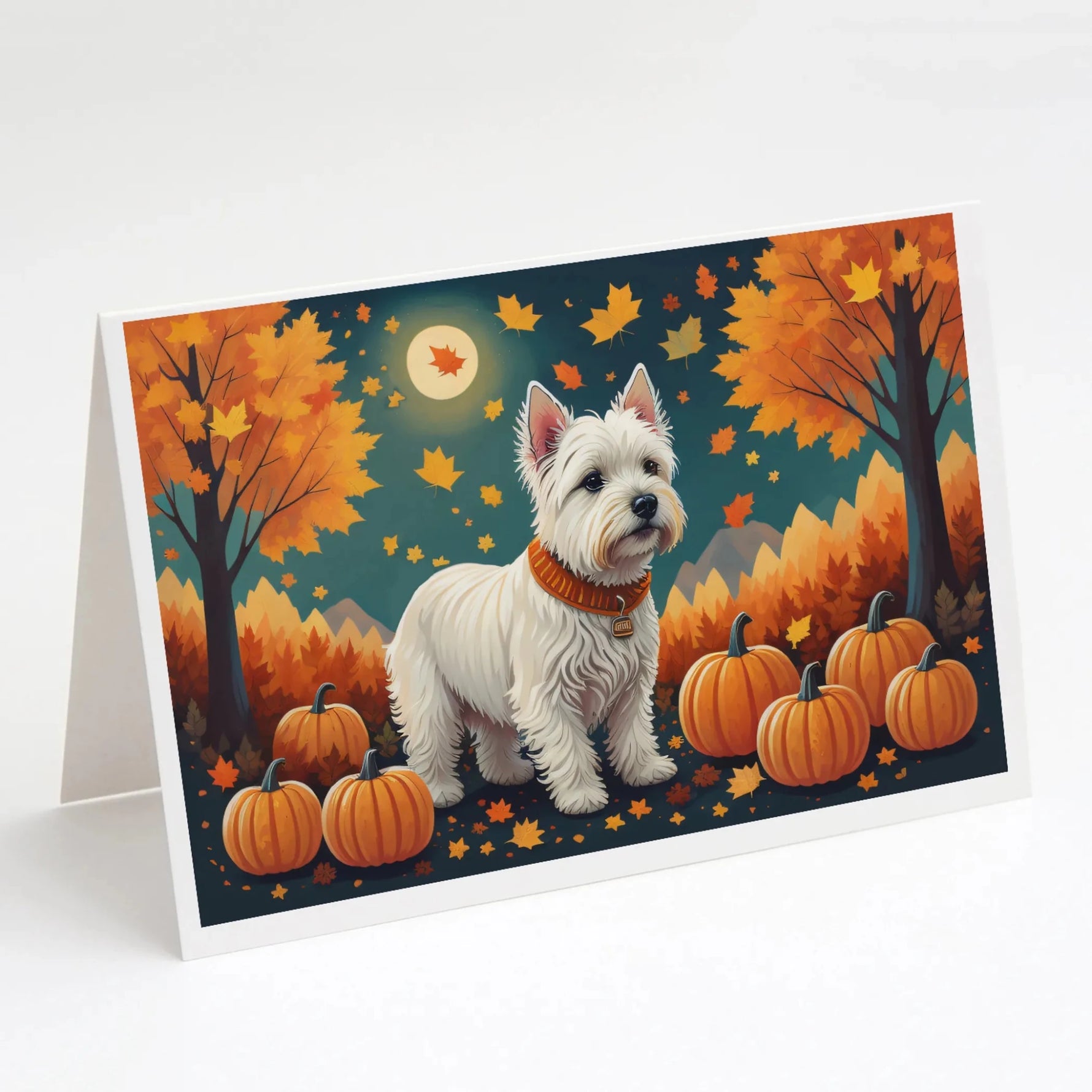 Autumn Leaves Greeting Cards - Size: 5X7 | Pack Of: 8 | Collection name: Autumn leaves-AMAZON FACTORY