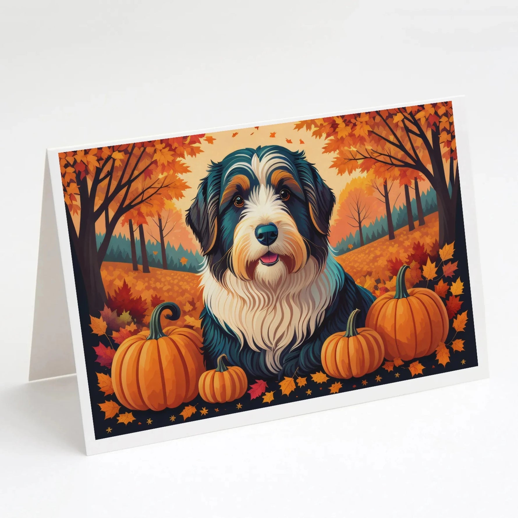 Autumn Leaves Greeting Cards - Size: 5X7 | Pack Of: 8 | Collection name: Autumn leaves-AMAZON FACTORY