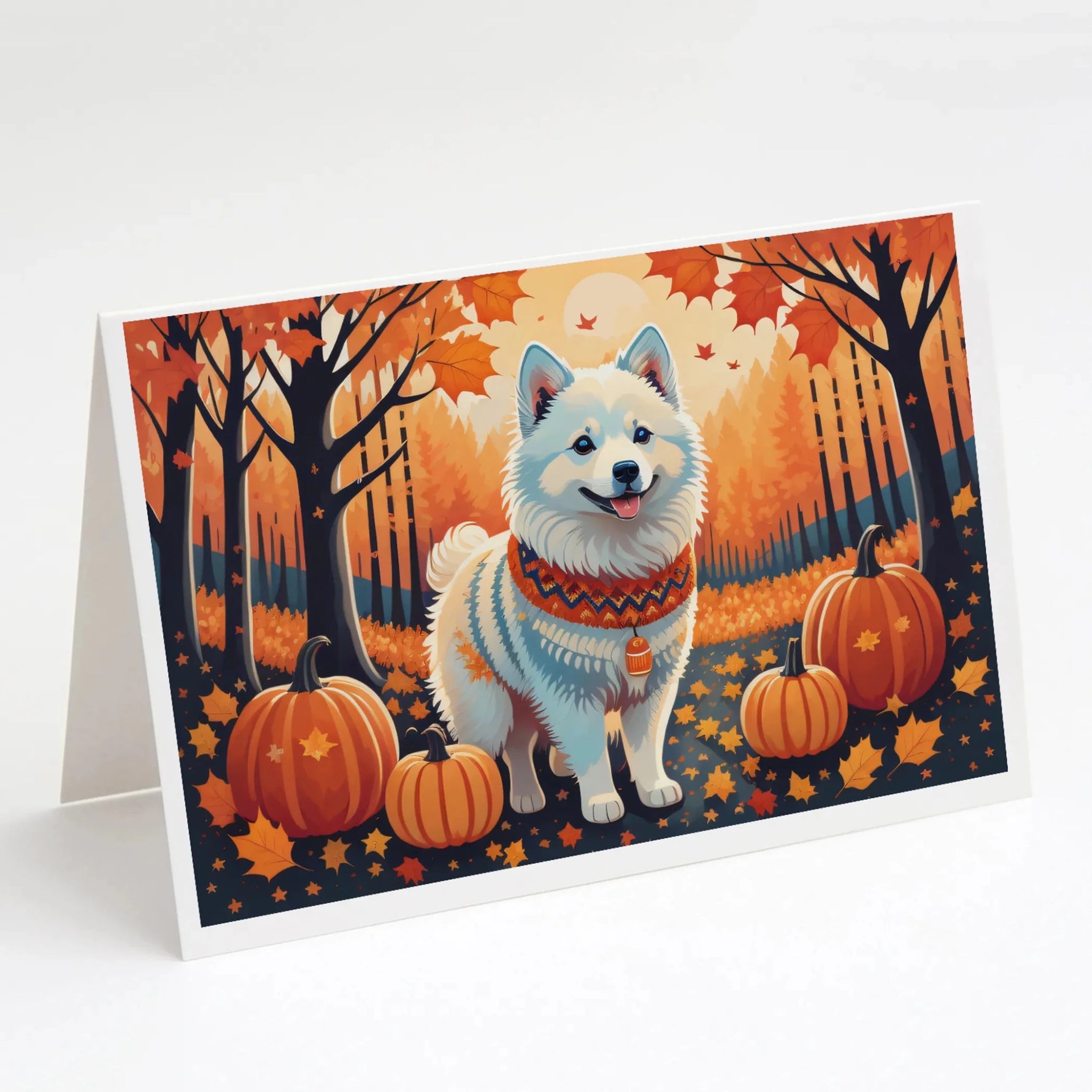 Autumn Leaves Greeting Cards - Size: 5X7 | Pack Of: 8 | Collection name: Autumn leaves-AMAZON FACTORY