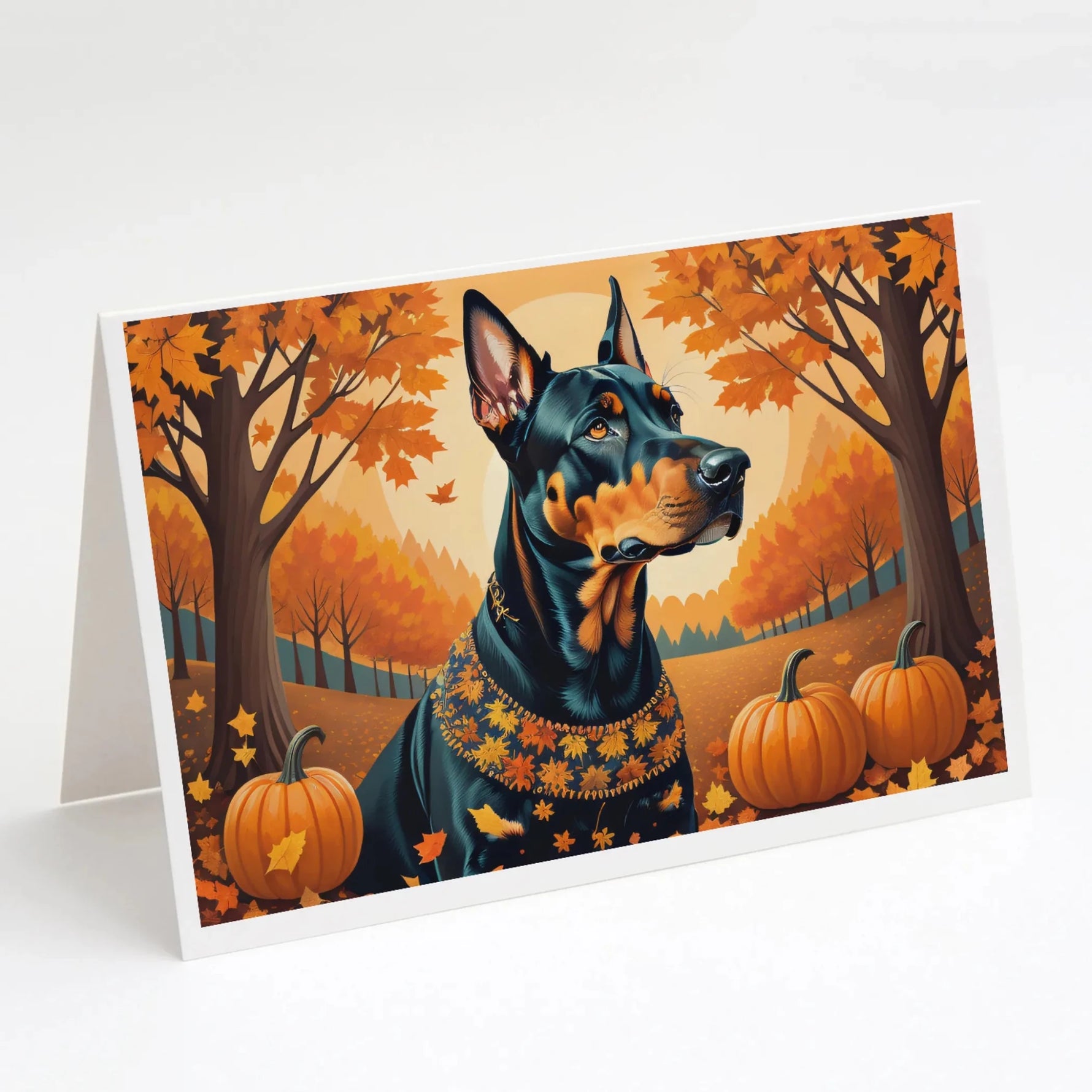 Autumn Leaves Greeting Cards - Size: 5X7 | Pack Of: 8 | Collection name: Autumn leaves-AMAZON FACTORY