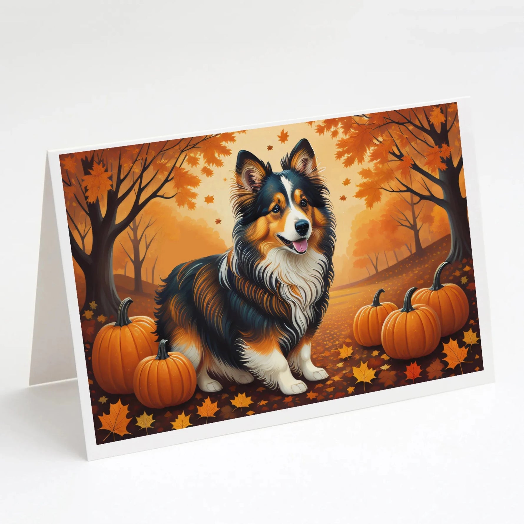 Autumn Leaves Greeting Cards - Size: 5X7 | Pack Of: 8 | Collection name: Autumn leaves-AMAZON FACTORY