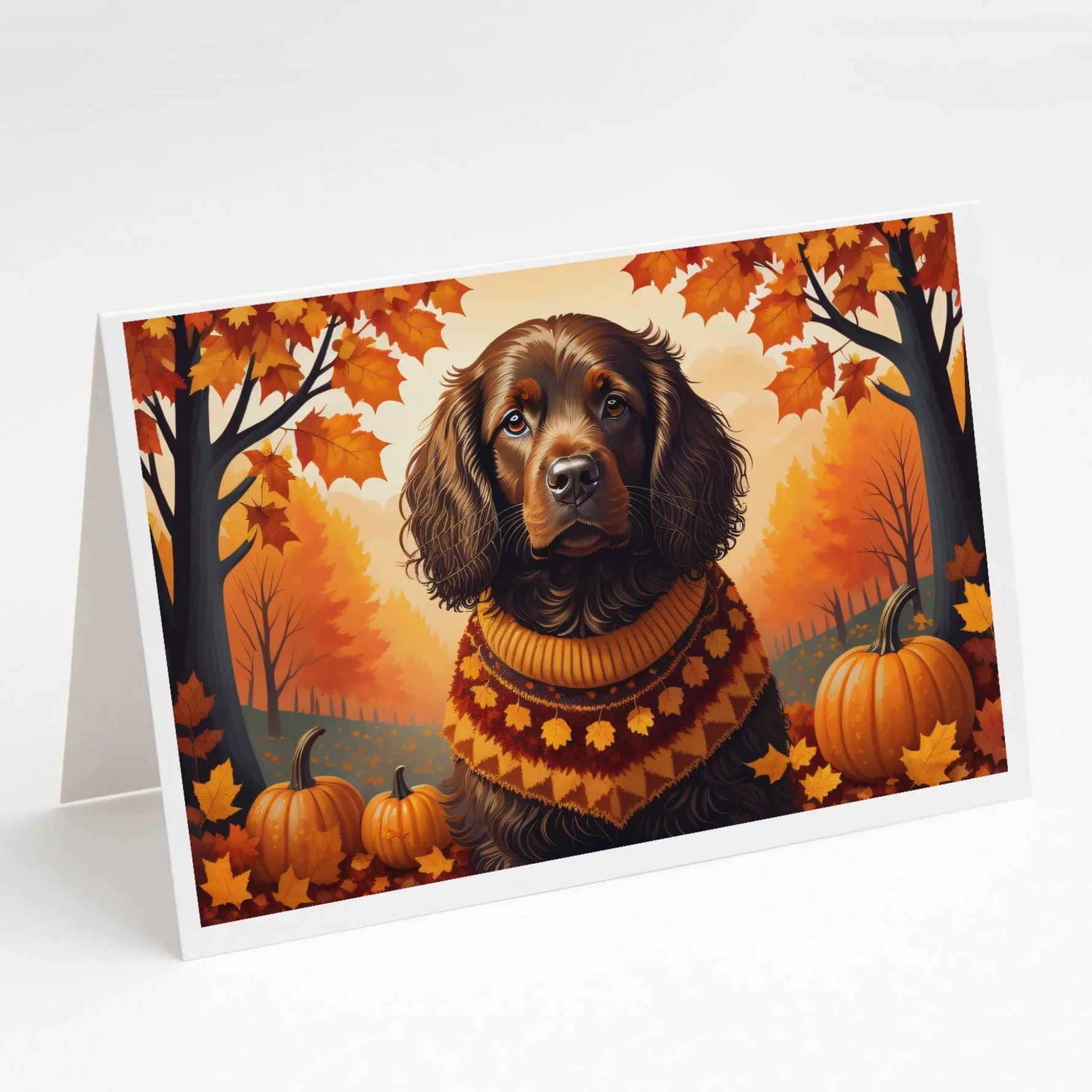 Autumn Leaves Greeting Cards - Size: 5X7 | Pack Of: 8 | Collection name: Autumn leaves-AMAZON FACTORY
