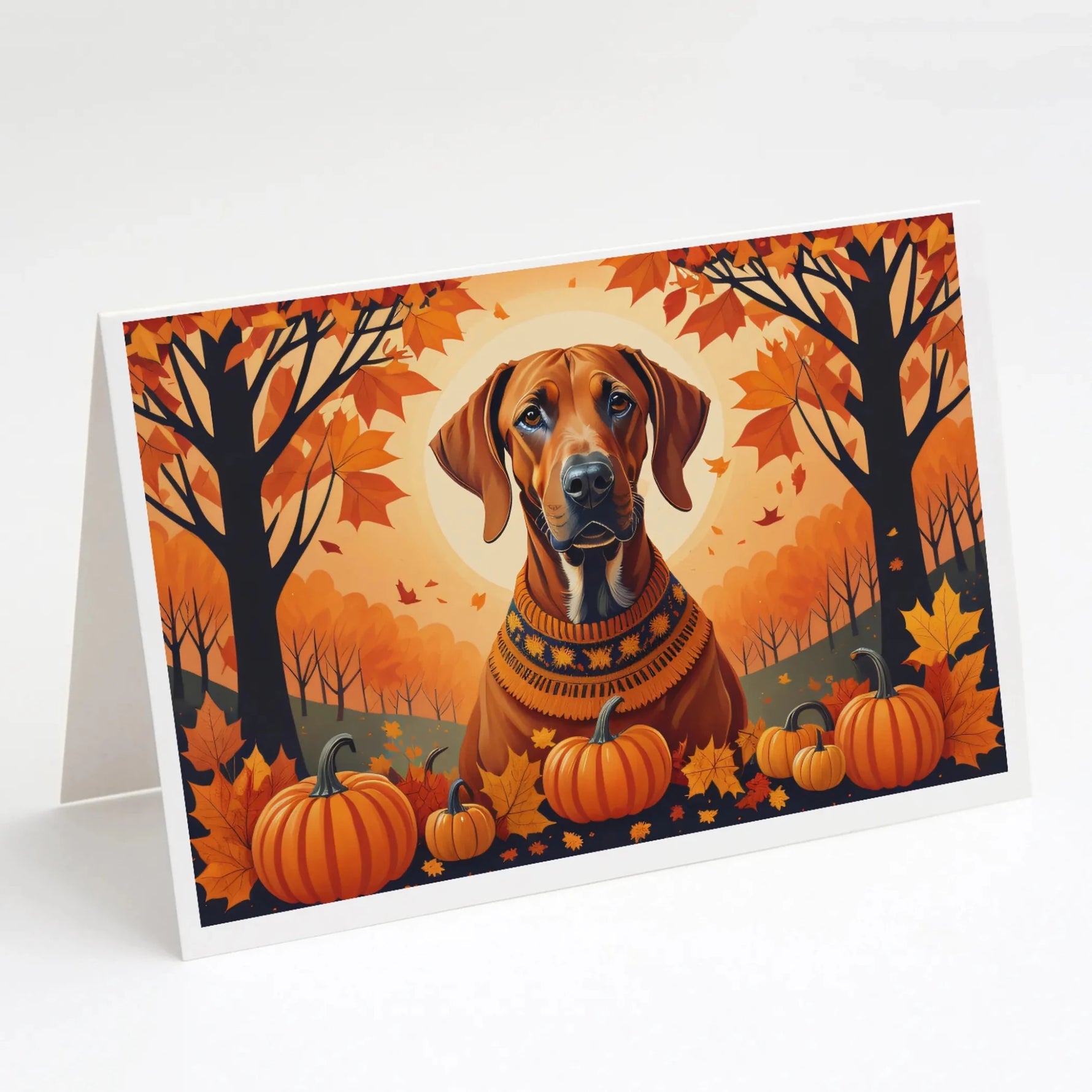 Autumn Leaves Greeting Cards - Size: 5X7 | Pack Of: 8 | Collection name: Autumn leaves-AMAZON FACTORY
